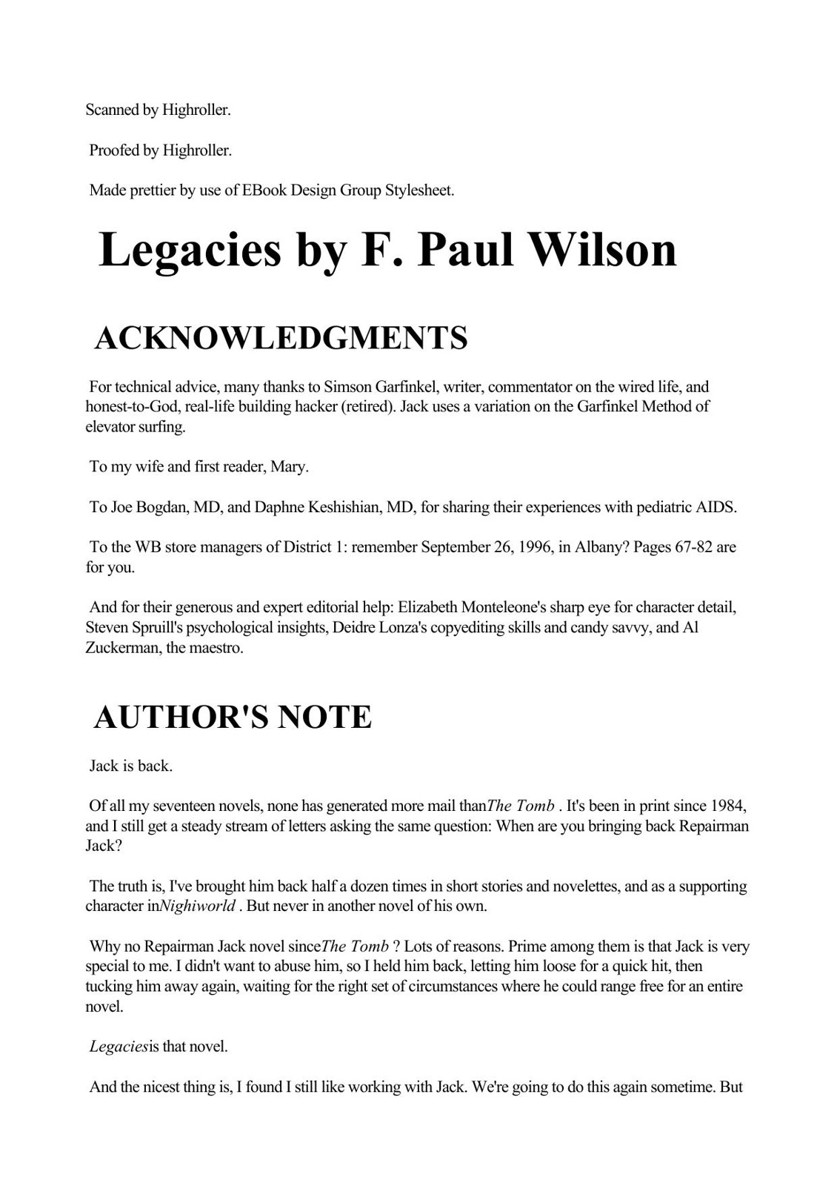 Legacies